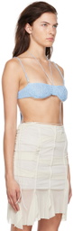 nastyamasha SSENSE Exclusive Blue Crocheted Bra