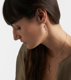 Suzanne Kalan 18kt rose gold drop earrings with sapphires and diamonds