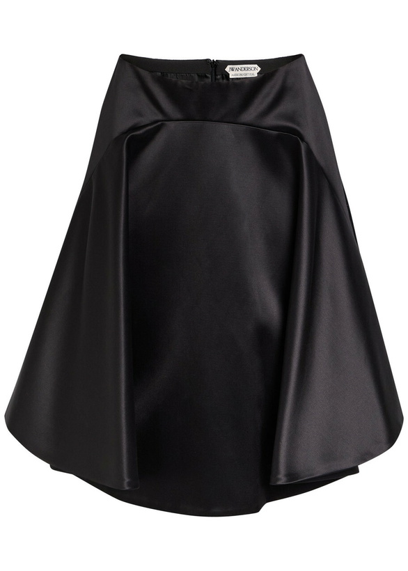 Photo: JW Anderson Asymmetric-hem Cotton and Silk-blend Mini Skirt Black