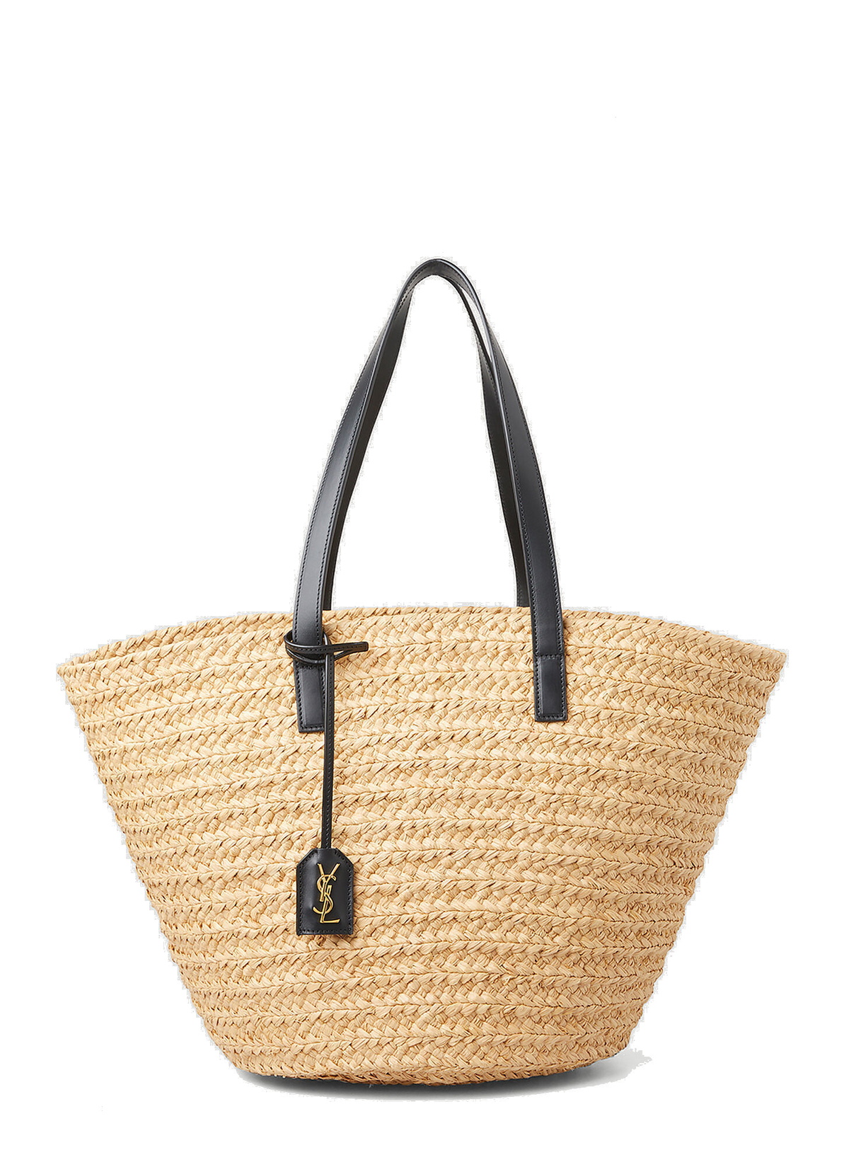 Panier Raffia Tote Bag in Beige Saint Laurent