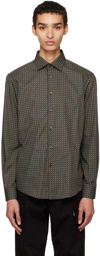 Salvatore Ferragamo Brown Gancini Shirt