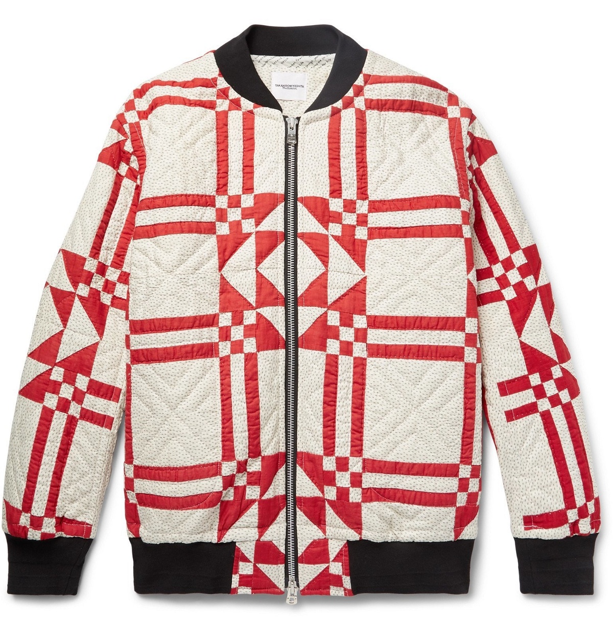 sashiko × hand-stitched patchwork jacket