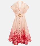 Zimmermann - High Tide floral silk and linen midi dress