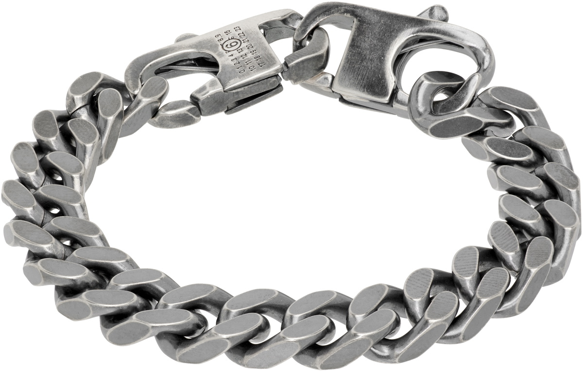 MM6 Maison Margiela Silver Classic Chain Bracelet MM6 Maison Margiela