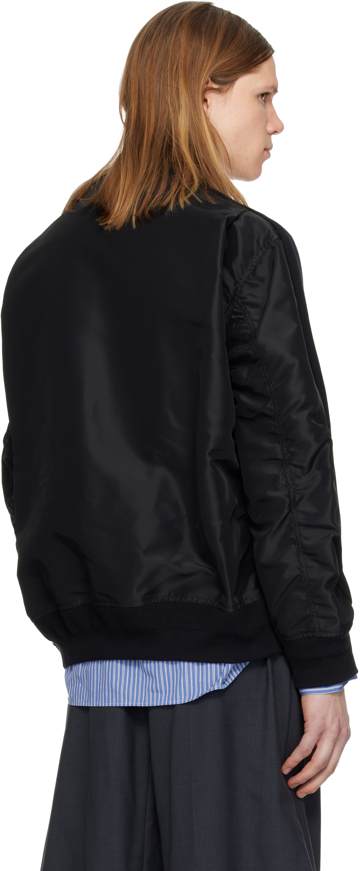 sacai Black Sponge Sweat Pullover Sweatshirt
