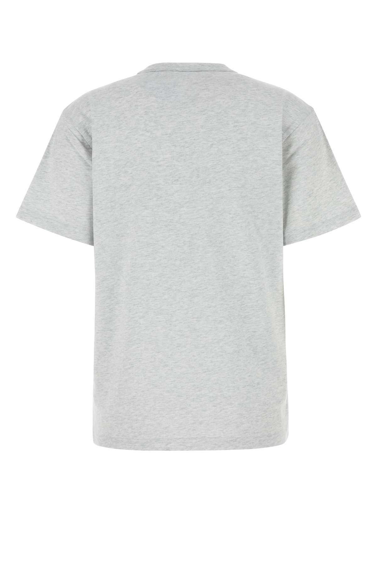 T by Alexander Wang Melange Light Grey Cotton T-shirt