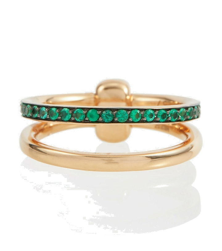 Photo: Pomellato - Pomellato Together 18kt rose gold ring with emeralds