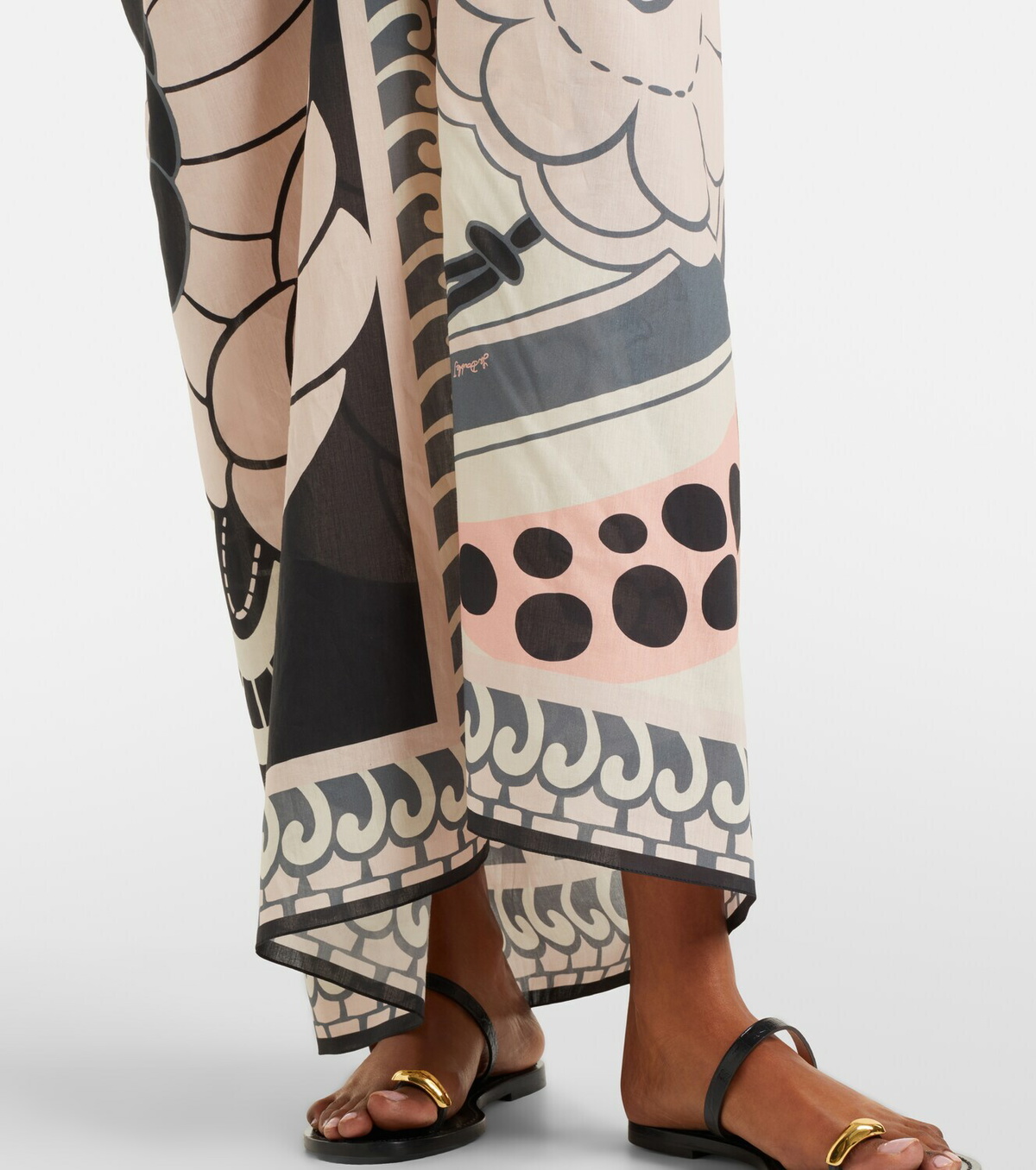 La DoubleJ Printed cotton beach cover-up