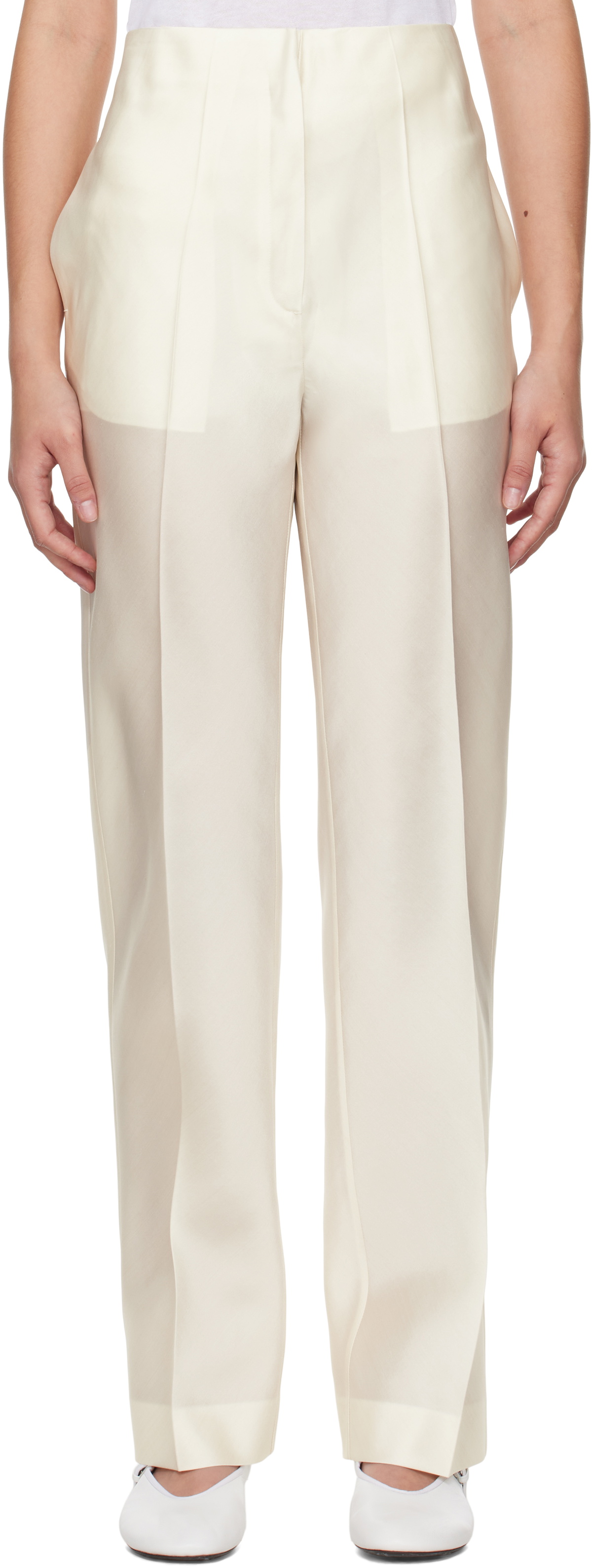 GIA STUDIOS Off-White Gala Trousers