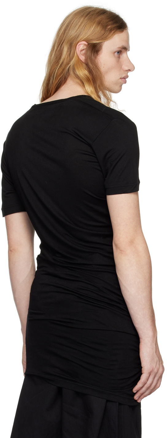 トップス JULIUS DRAPE TOP ver.2 BLACK Julius Black Drape T-shirt Julius