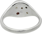 Seb Brown Silver & Red Neapolitan Signet Ring