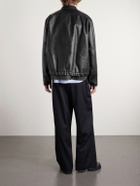 Sacai - Layered Leather Blouson Jacket - Black