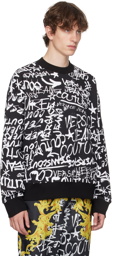 Versace Jeans Couture Black & White Graffiti Sweatshirt