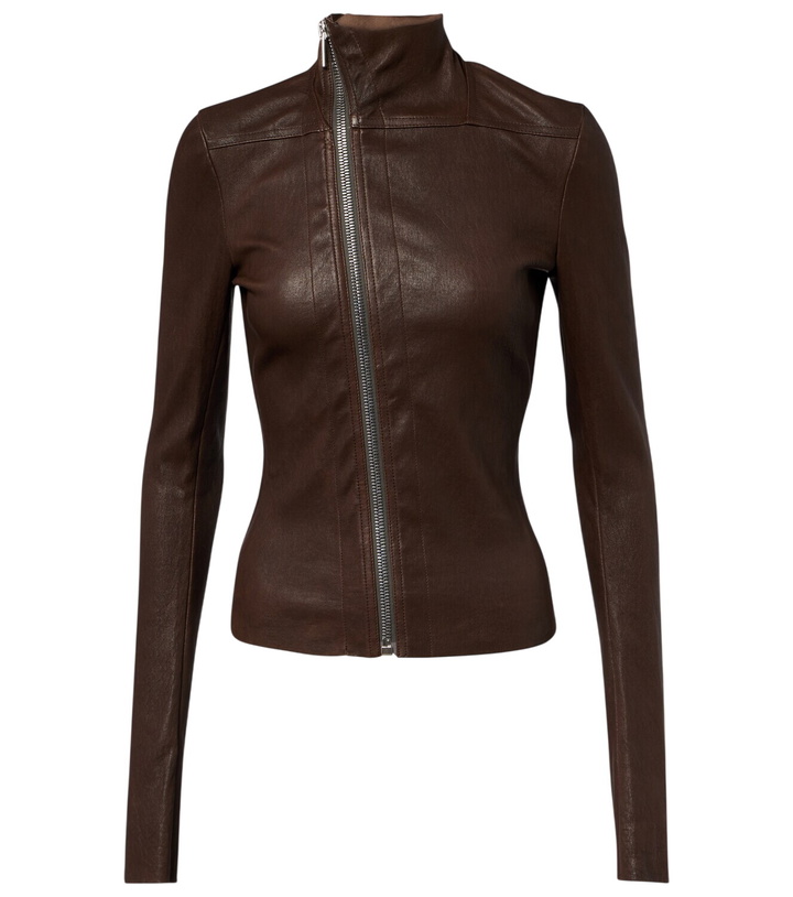Photo: Rick Owens Gary leather and cotton-blend jacket