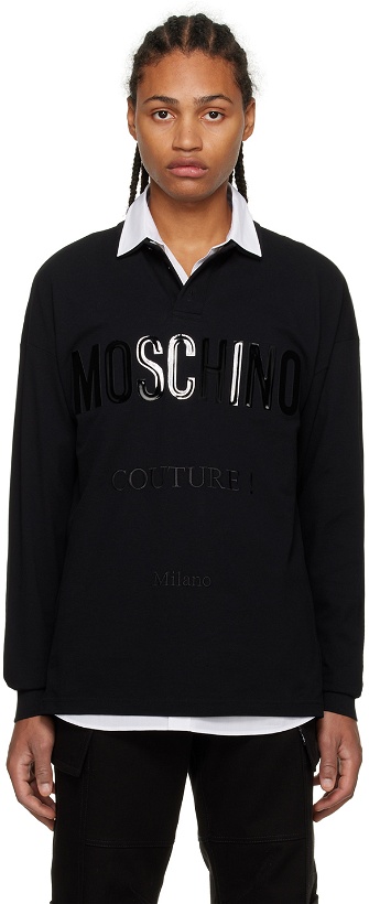 Photo: Moschino Black 'Couture' Polo