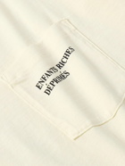 Enfants Riches Déprimés - Thrashed Distressed Logo-Print Cotton-Jersey T-Shirt - White