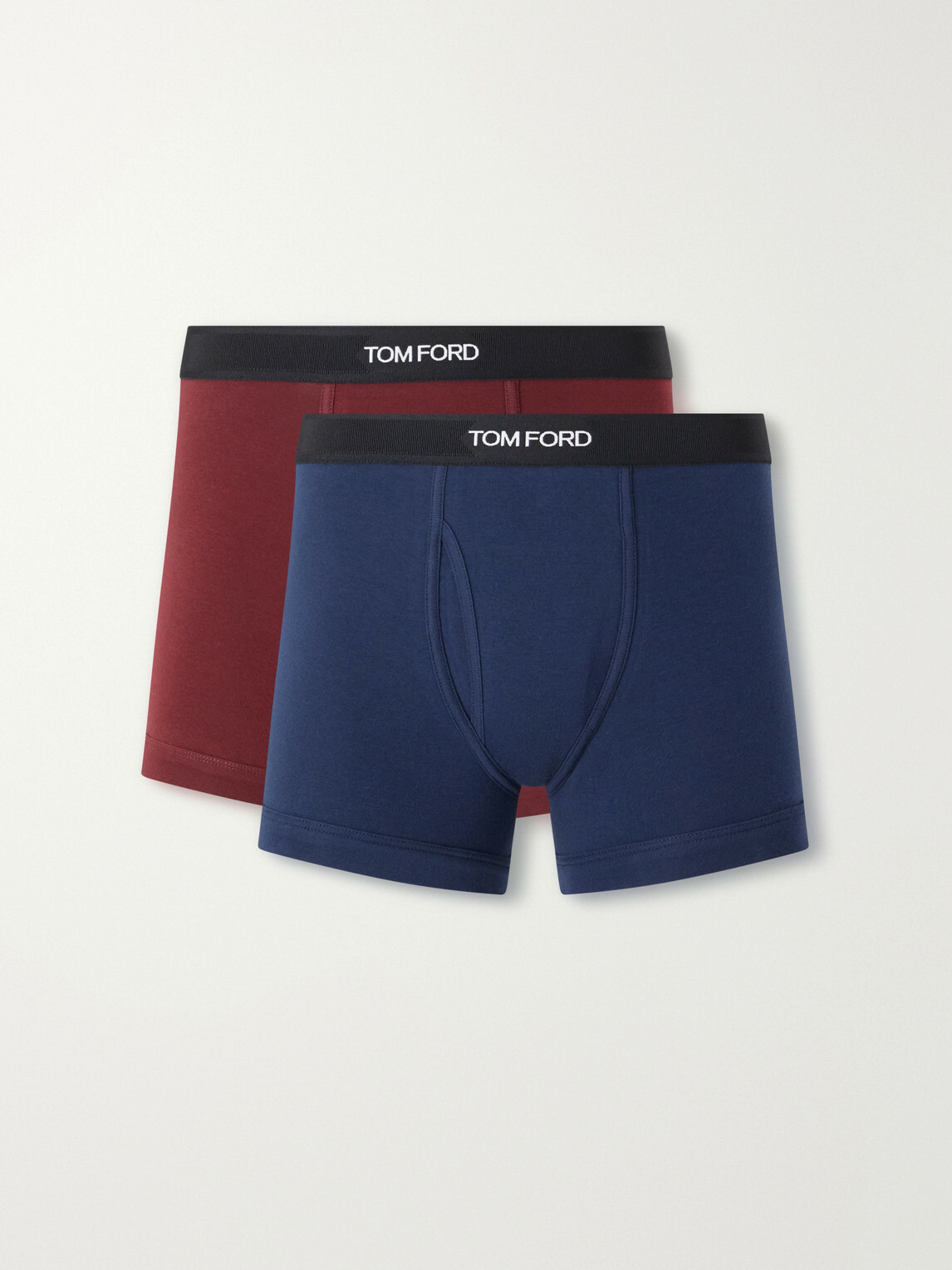 TOM FORD - Two Pack Logo-Jacquard Waistband Cotton-Stretch Jersey Boxer Briefs - Multi