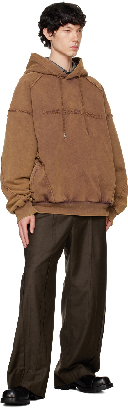 Feng Chen Wang Brown Washed Hoodie