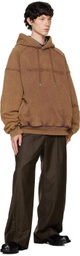 Feng Chen Wang Brown Washed Hoodie