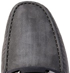 Tod's - Gommino Nubuck Driving Shoes - Men - Anthracite