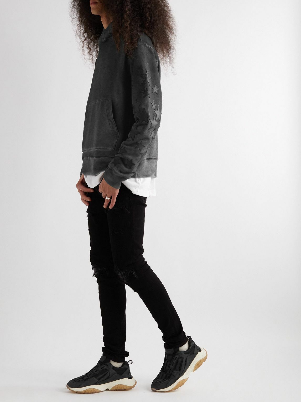 【定価40万】AMIRI Pigment Spray Star Hoodie M Buy Amiri Pigment Spray Star Hoodie 'Heather Carolina Blue