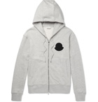 Moncler - Mélange Loopback Cotton-Jersey Zip-Up Hoodie - Gray
