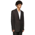 Acne Studios Burgundy Wool Slim Suit Blazer