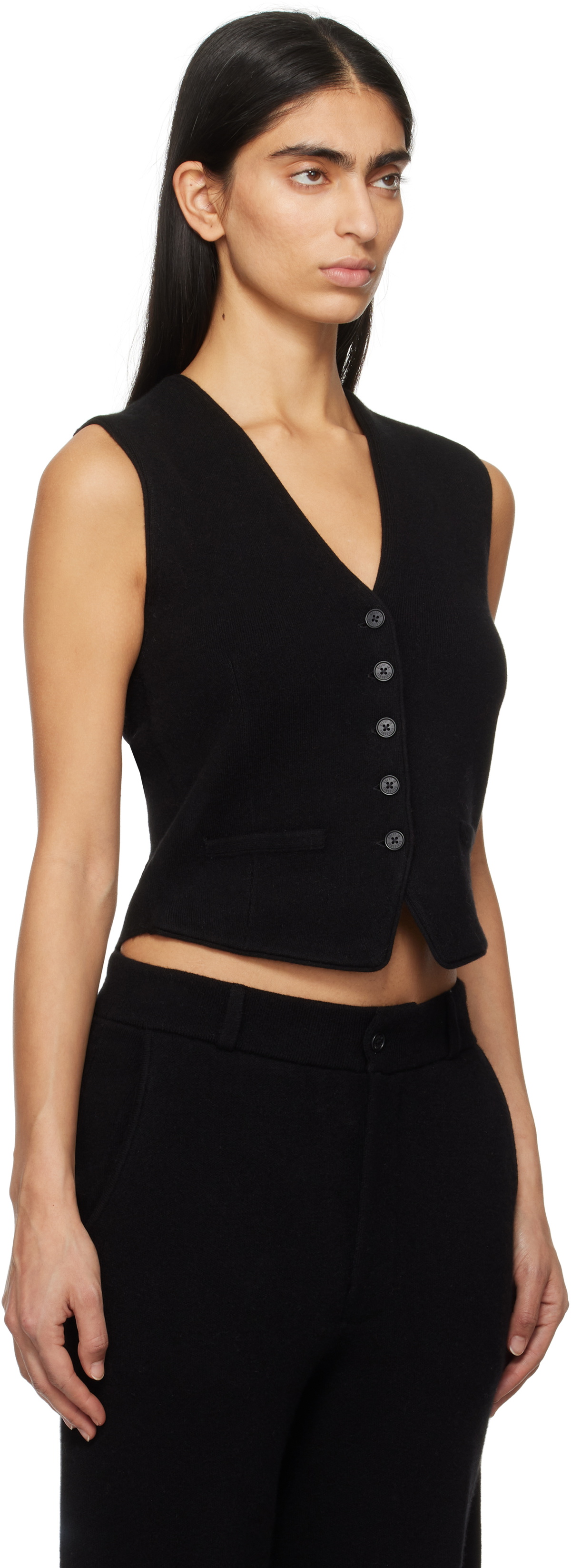 Guest in Residence Black Tailored Vest