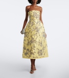 Là Fuori Aurelia sequined silk bustier dress
