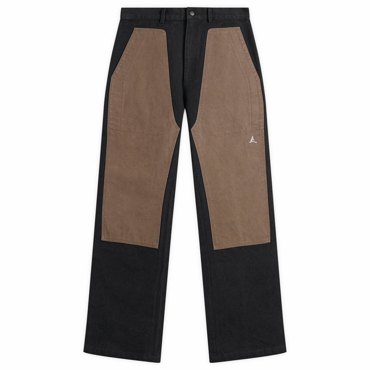 ROA Men's Fomes Double Knee Washed Canvas Pant in Black Grey