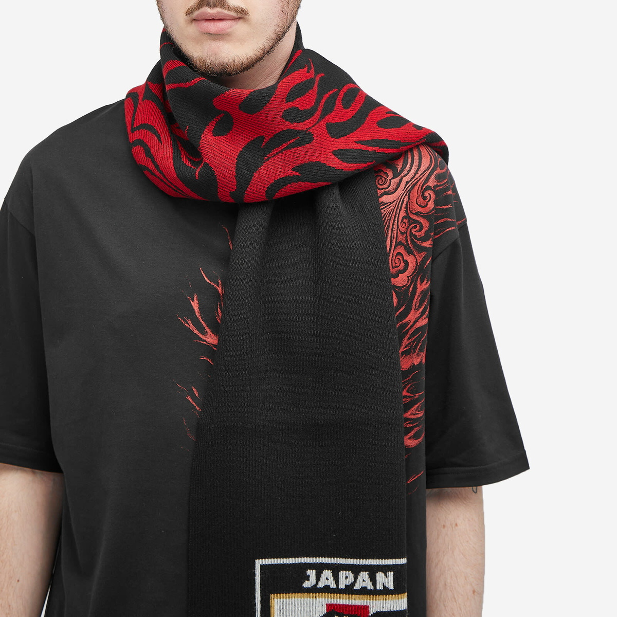 PLAID JACQUARD SCARF WITH SLEEVE HOLES – THE SHOP YOHJI YAMAMOTO