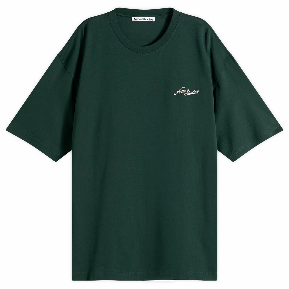 Acne Studios Men's Exford Small Venice Logo T-Shirt in Dark Green