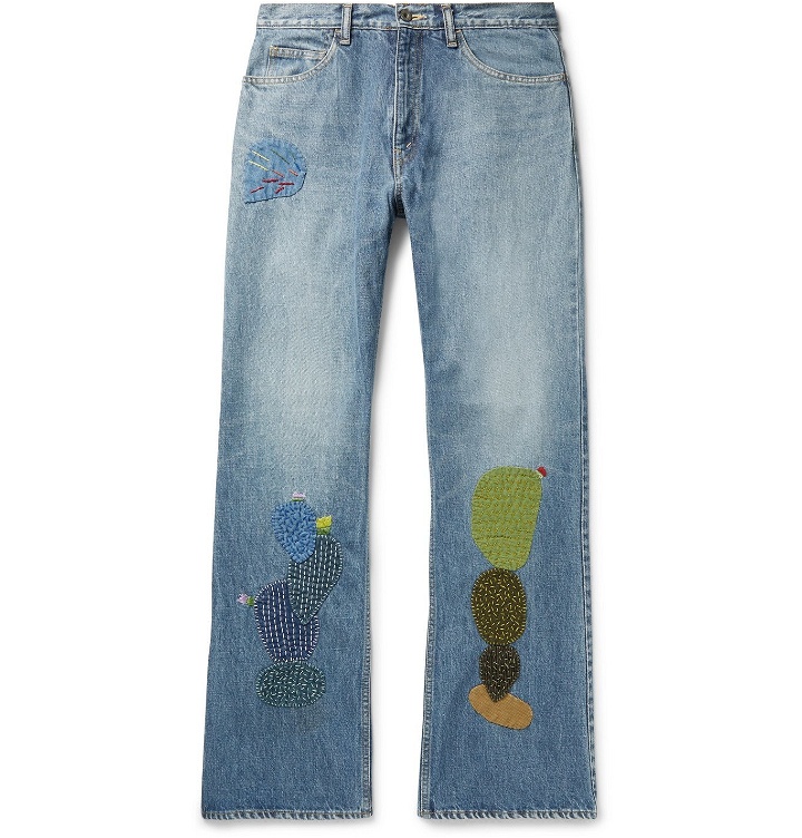 Photo: KAPITAL - Embroidered Appliquéd Denim Jeans - Blue