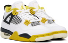 Nike Jordan White Air Jordan 4 Retro Sneakers