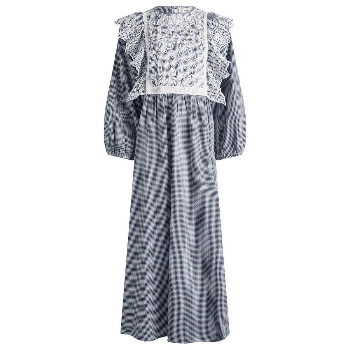 Weekend by Max Mara Women's Abito Frill Maxi Dress in Navy