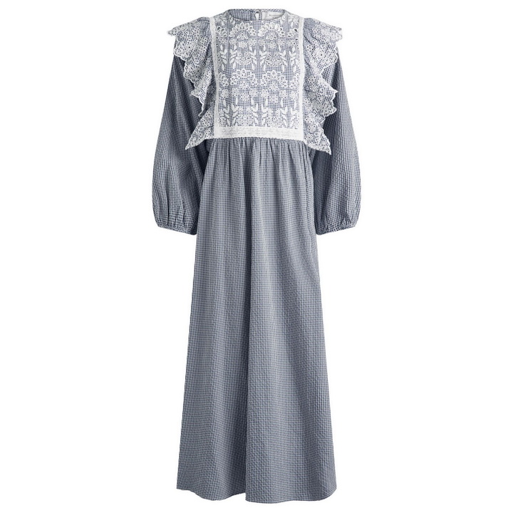 Photo: Weekend by Max Mara Women's Abito Frill Maxi Dress in Navy