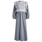 Weekend by Max Mara Women's Abito Frill Maxi Dress in Navy