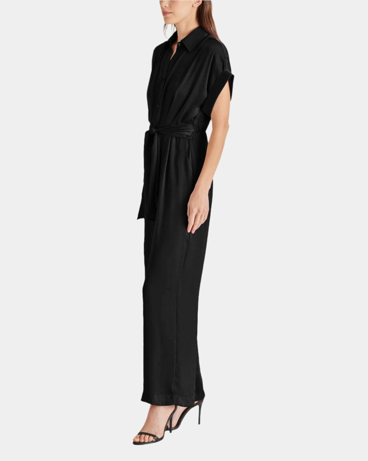 Steve Madden Tori Jumpsuit Dress in Black
