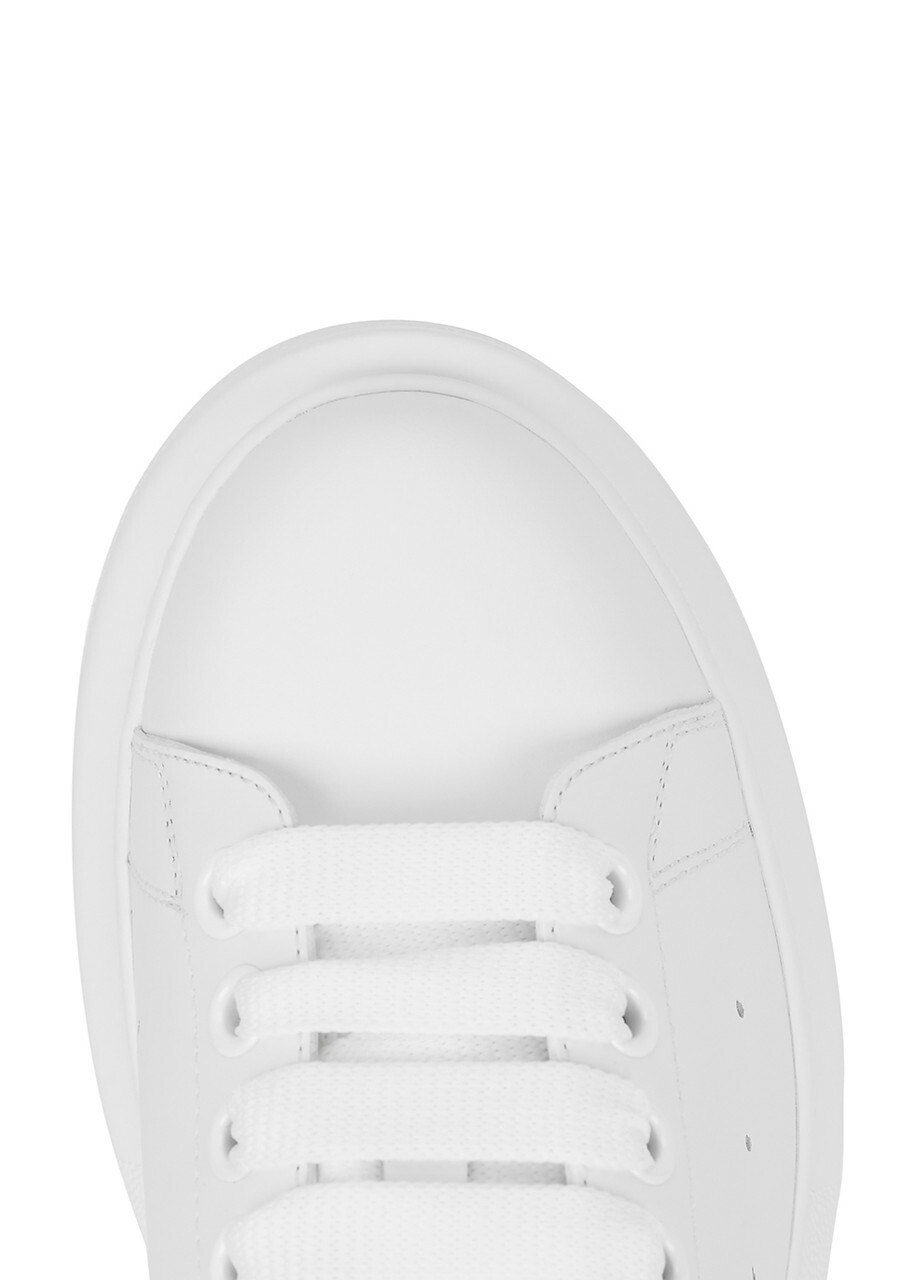 Alexander McQueen Oversized White Leather Sneakers, Sneakers, White
