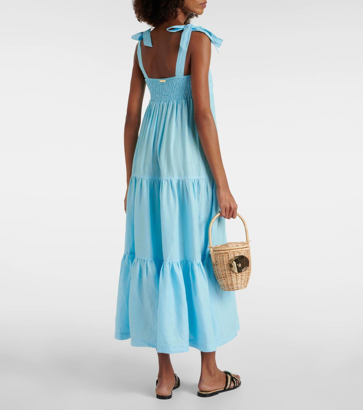 【Heidi 】 Nungwiビーチ tieredリネン maxiドレス Heidi Klein Nungwi Beach tiered linen maxi dress Heidi Klein