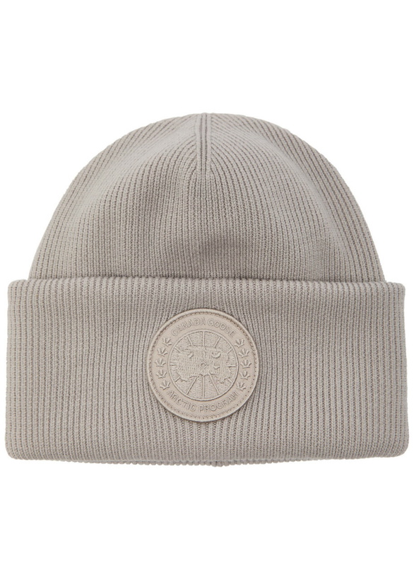 Photo: Canada Goose Arctic Ribbed-knit Wool Beanie - Beige - One Size