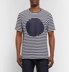 NN07 - Printed Striped Cotton-Jersey T-Shirt - Blue