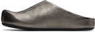 Marni Gunmetal Fussbett Sabot Slip-on Loafers