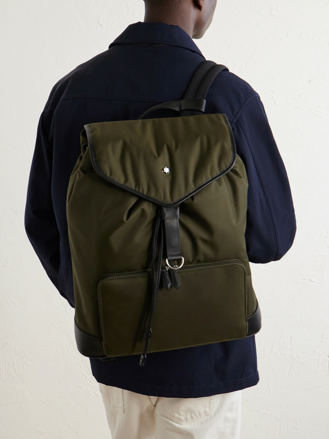 Montblanc - Panorama Leather-Trimmed Shell Backpack