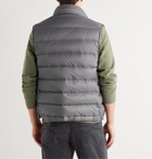 Brunello Cucinelli - Quilted Nylon Down Hooded Gilet - Gray