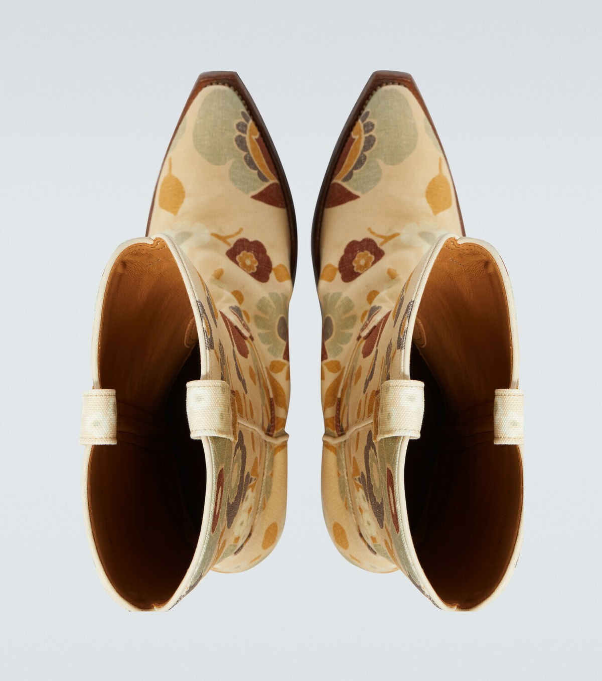 Prada Floral canvas cowboy boots