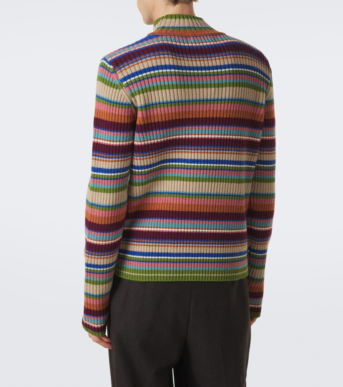 Dries Van Noten Ribbed-knit striped wool sweater