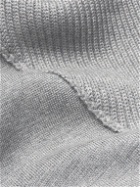Thom Browne - Shawl-Collar Striped Merino Wool Cardigan - Gray