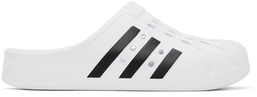 adidas Originals White Adilette Clogs