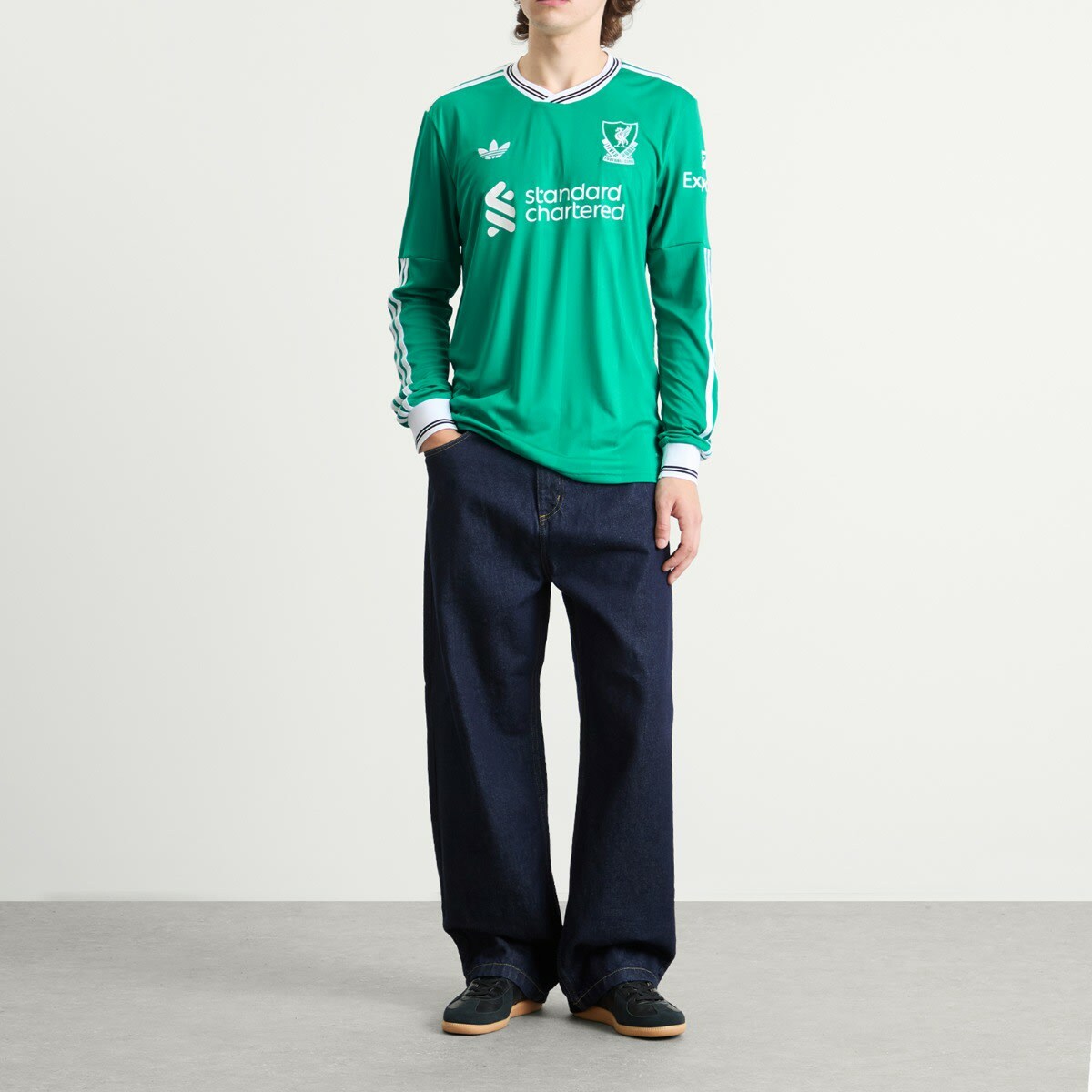 Adidas Liverpool FC 25/26 3rd Jersey Longsleeve Top in Sea Green